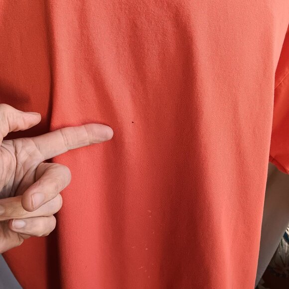 2XL Vintage T-shirt 90's Anvil Coral Pink Pocket Bleach Stains Grunge Skater - Picture 5 of 7